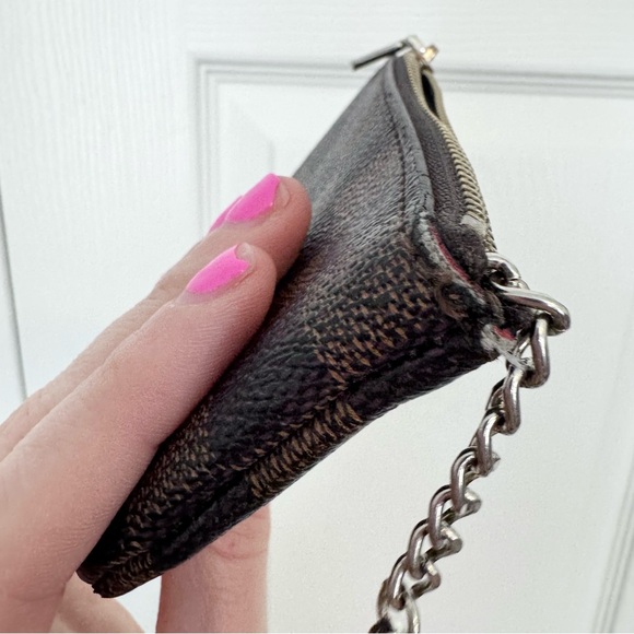 Checkered Brown DAISY ROSE Key Change Pouch AS IS - Picture 4 of 10